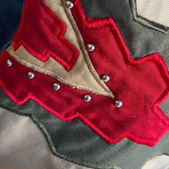 Foreman Burns Cowgirls Blue Jean Southwest Vest with silver stud details Size M - Picture 10 of 13